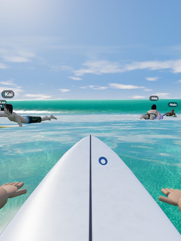 Other surfers in the lineup